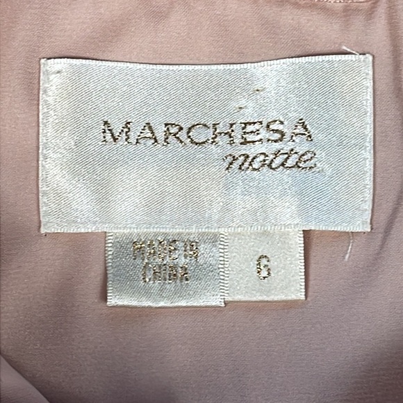 Marchesa Notte Blush Pink Lace Ruffle Tiered Mini Dress Drop Waist Sz 6 - Picture 9 of 13
